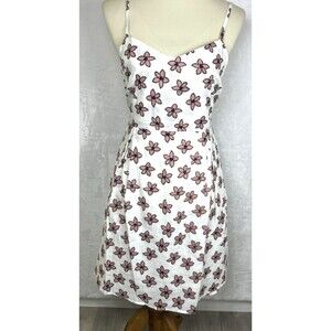 Hayden Women's Floral Sun Dress Strappy Cream Pink Size Medium NEW